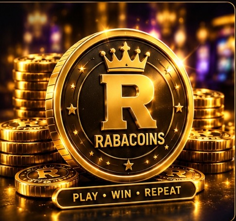Rabacoins RabasinoTV — pièce dorée