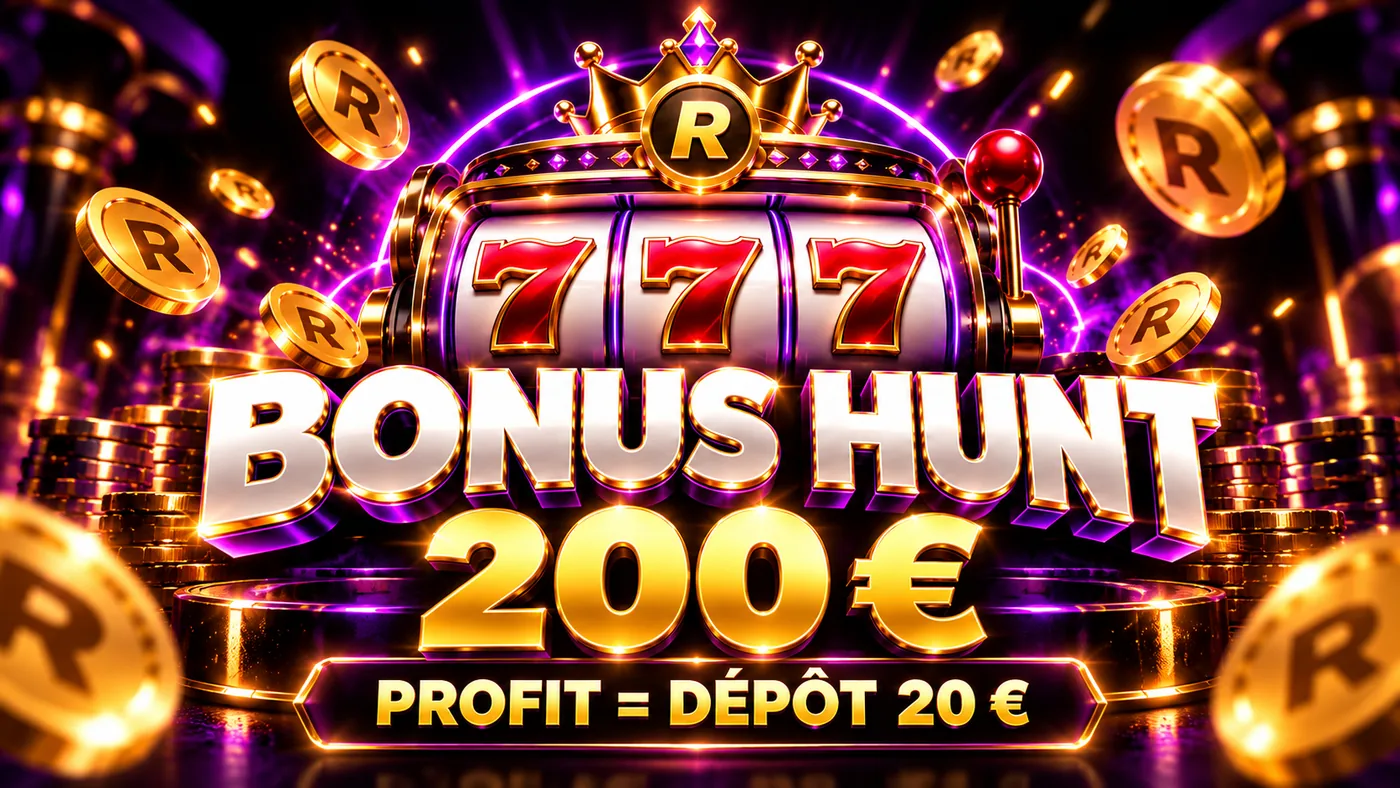 Bonus Hunt 200 € — Profit = dépôt 20 €